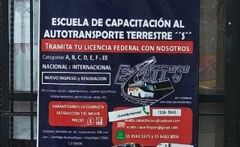 Escuela de capacitación ecatts trámite de licencias federales
