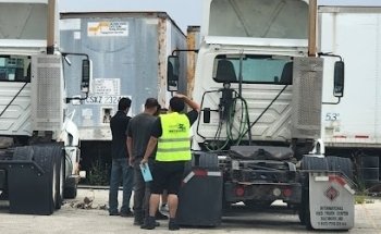 Professional Truck Driving School Yard