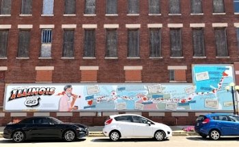 Route 66 Driving Map Mural