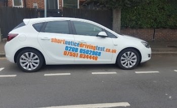 Short Notice Driving Test