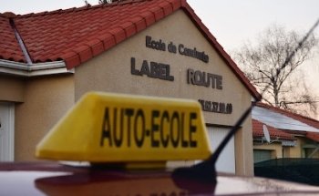 School Driving Label Route