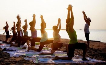 Daily Downward Dog Beach Yoga