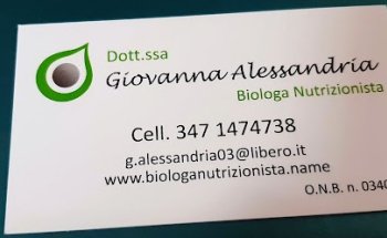 Dott.ssa Giovanna Alessandria - Biologa Nutrizionista