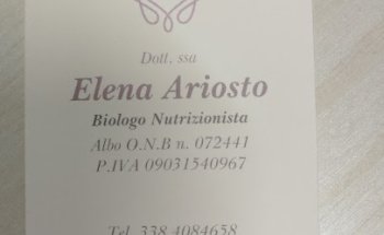 Dott.ssa Elena Ariosto Biologo Nutrizionista