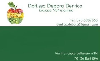 Dott.ssa Debora Dentico Biologa Nutrizionista