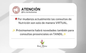 Nutricionista Lic Rocío Alonso