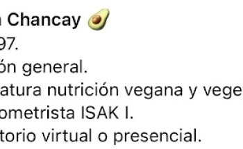 Nutricionista Guadalupe Chancay