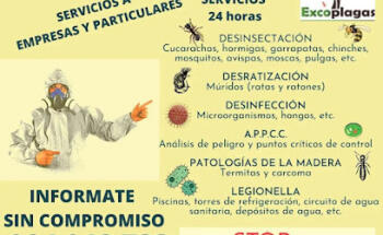 EXCOPLAGAS. Control de plagas. Fumigación. Control de legionella.