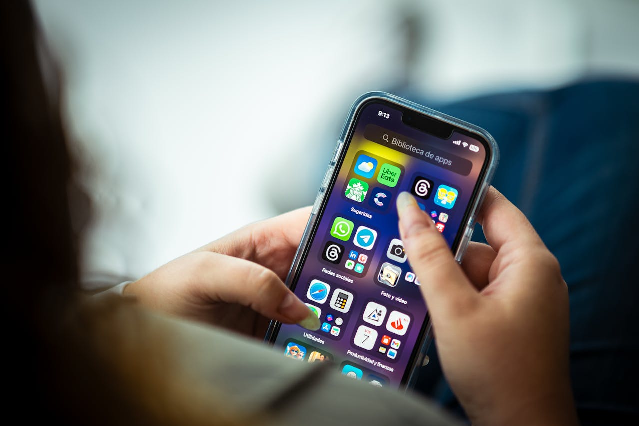 En esta imagen, vemos la biblioteca de apps de un iPhone